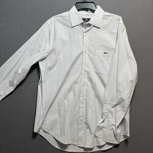 Vineyard Vines Classic Fit Tucker Shirt Mens M Blue Check Button Down